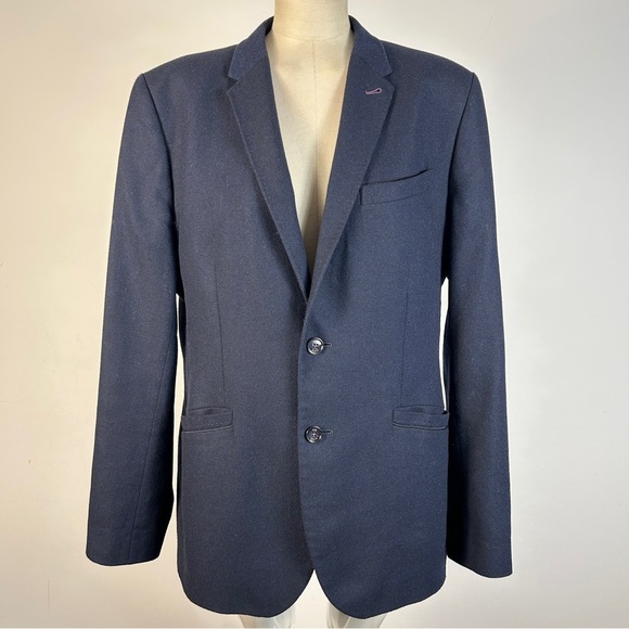 ❤️ Ted Baker Dark Blue Blazer XL - Picture 1 of 11